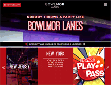Tablet Screenshot of bowlmor.com